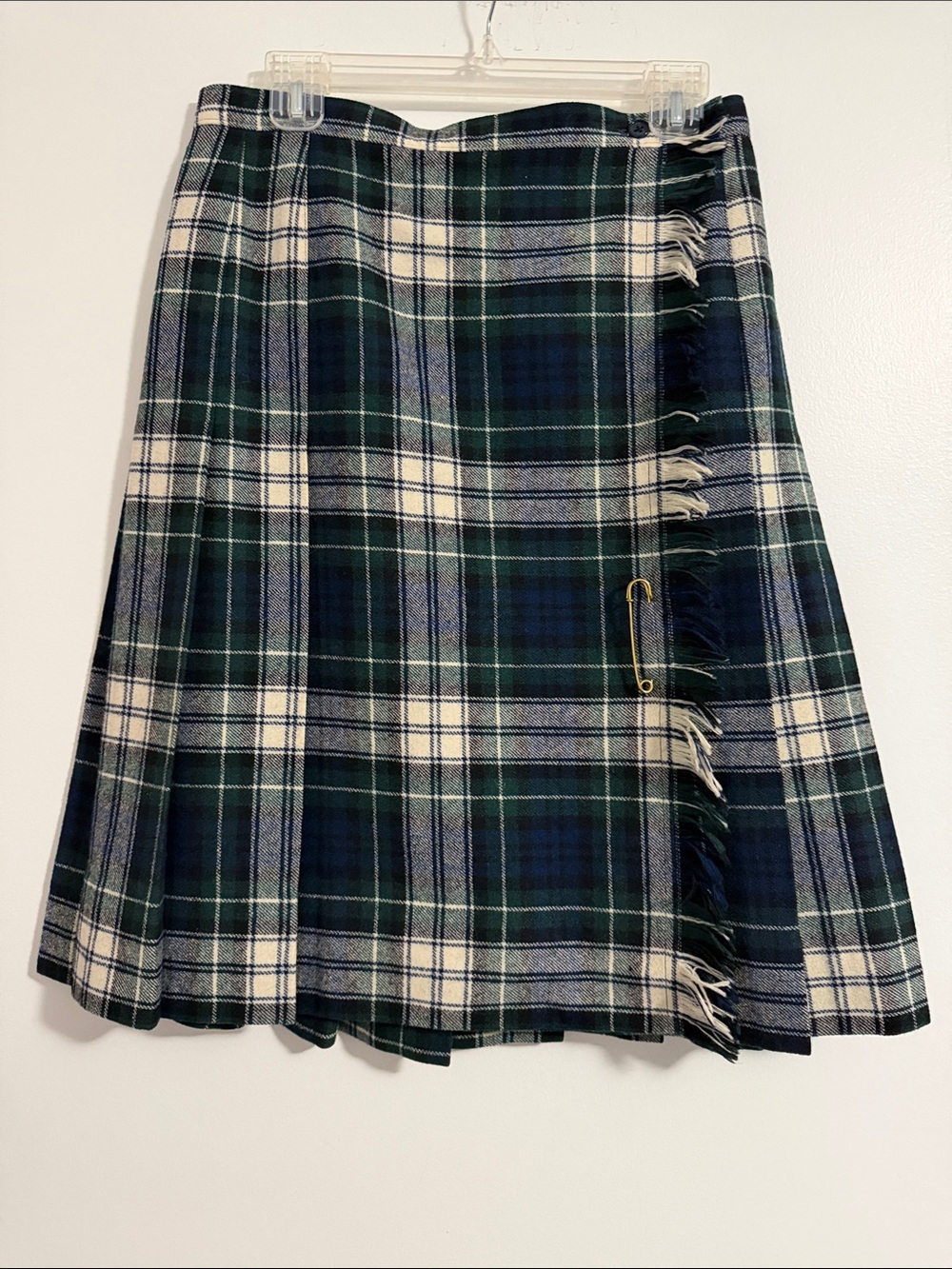 Vintage PENDLETON Wool Pleated Skirt Kilt 31”x 24.5” EUC